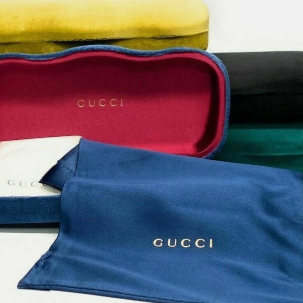 GUCCI Green Gold Unisex 56 mm Large Eyeglasses - Picture 5 of 5